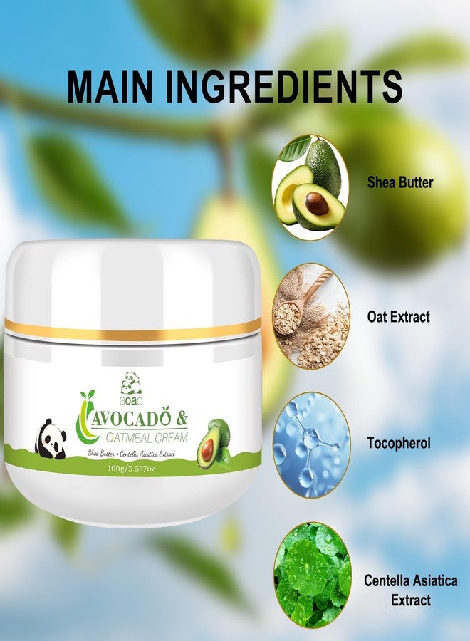AOAO Avocado Kids Daily Moisturizer Cream, Gently Hydrates Dry, Sensitive Skin for Baby & Kids Face and Body, Natural Oat & Centella for Soothing Nourishing Care, 3.527oz Value Size - Image 3